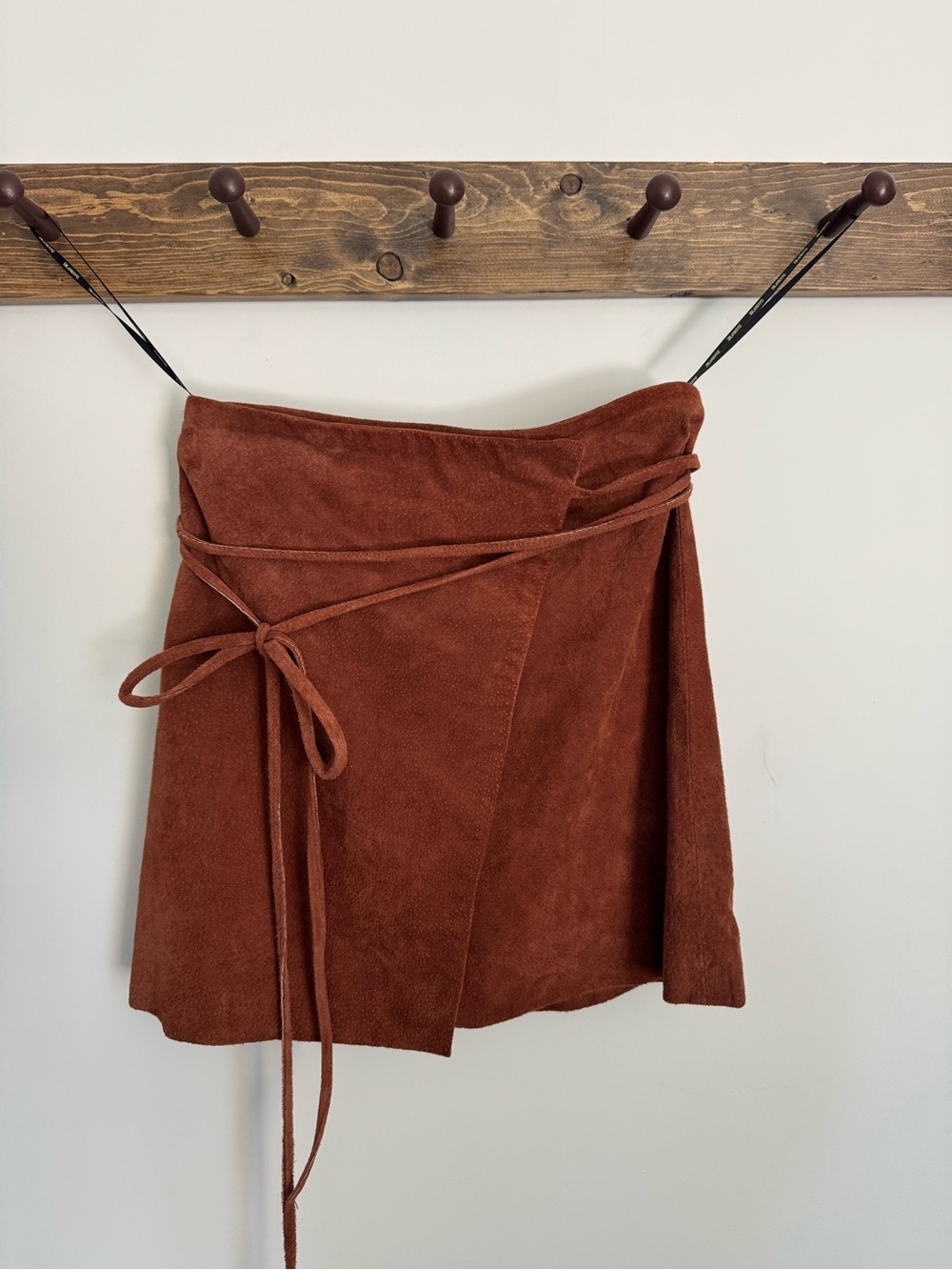 Blank NYC skirt brown suede wrap around